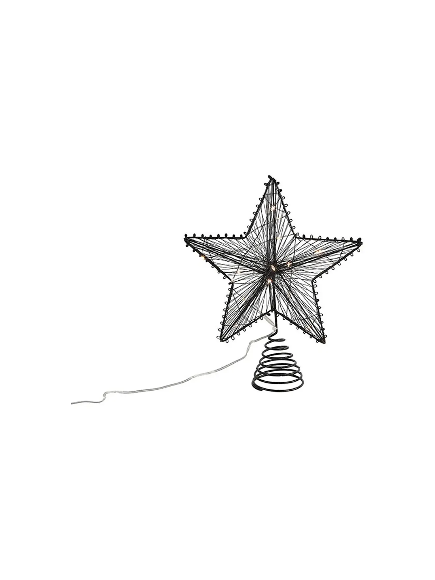 COUNTRYFIELD | Weihnachtsbaumspitze Stern POLLUX LED-Timer 20x25cm Schwarz | 